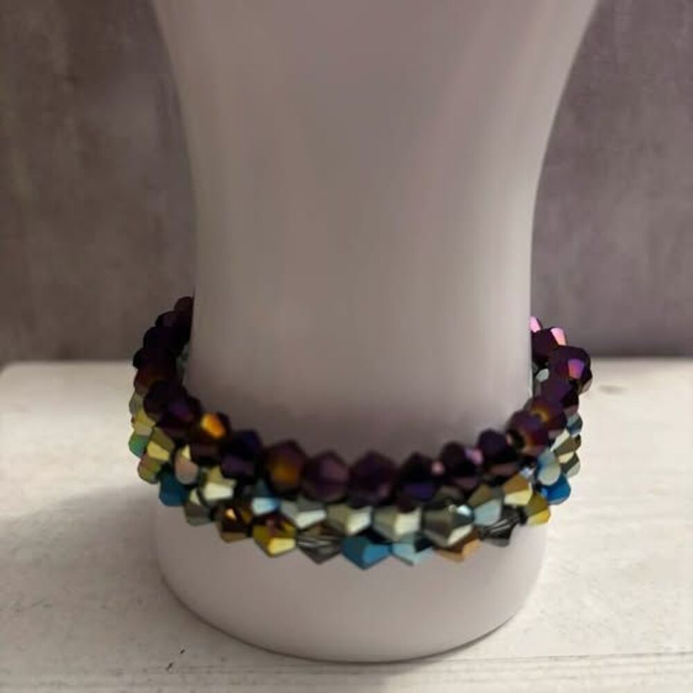 Handmade Beaded Stretch Bracelet Stack 0285
